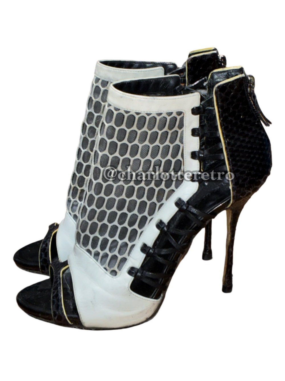 Casadei • Honeycomb Python Stilettos